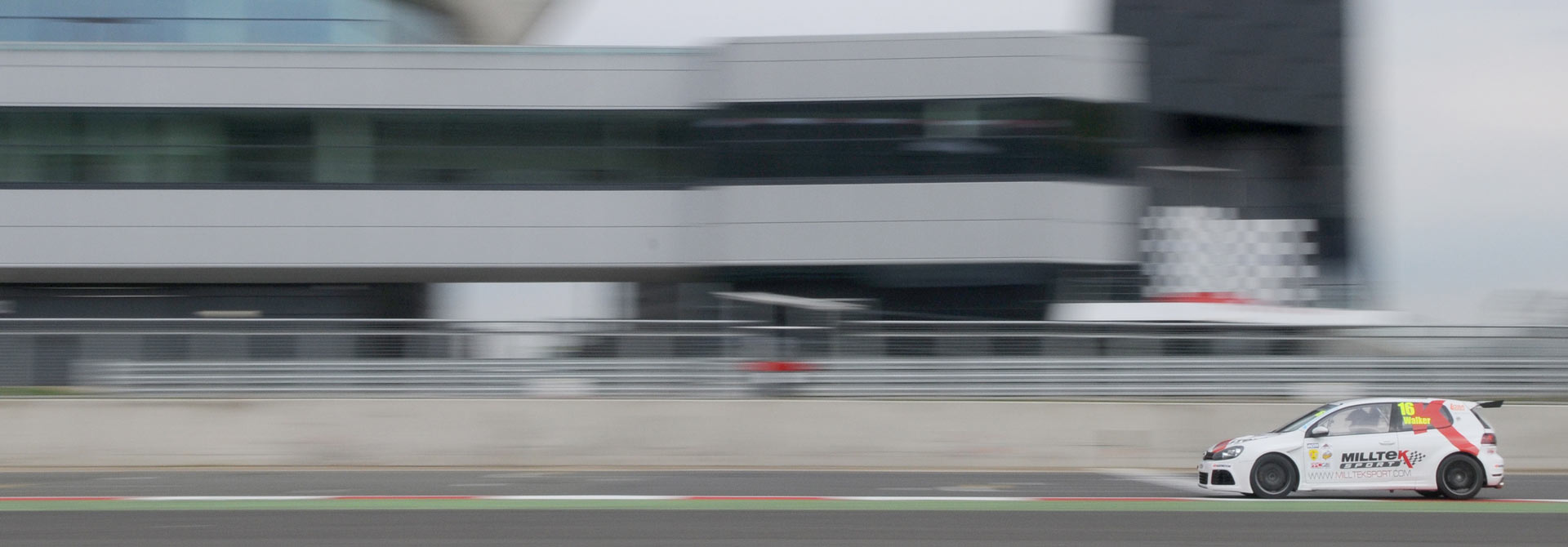 James Walker in the Milltek Sport VW Golf Racer at Silverstone 2014